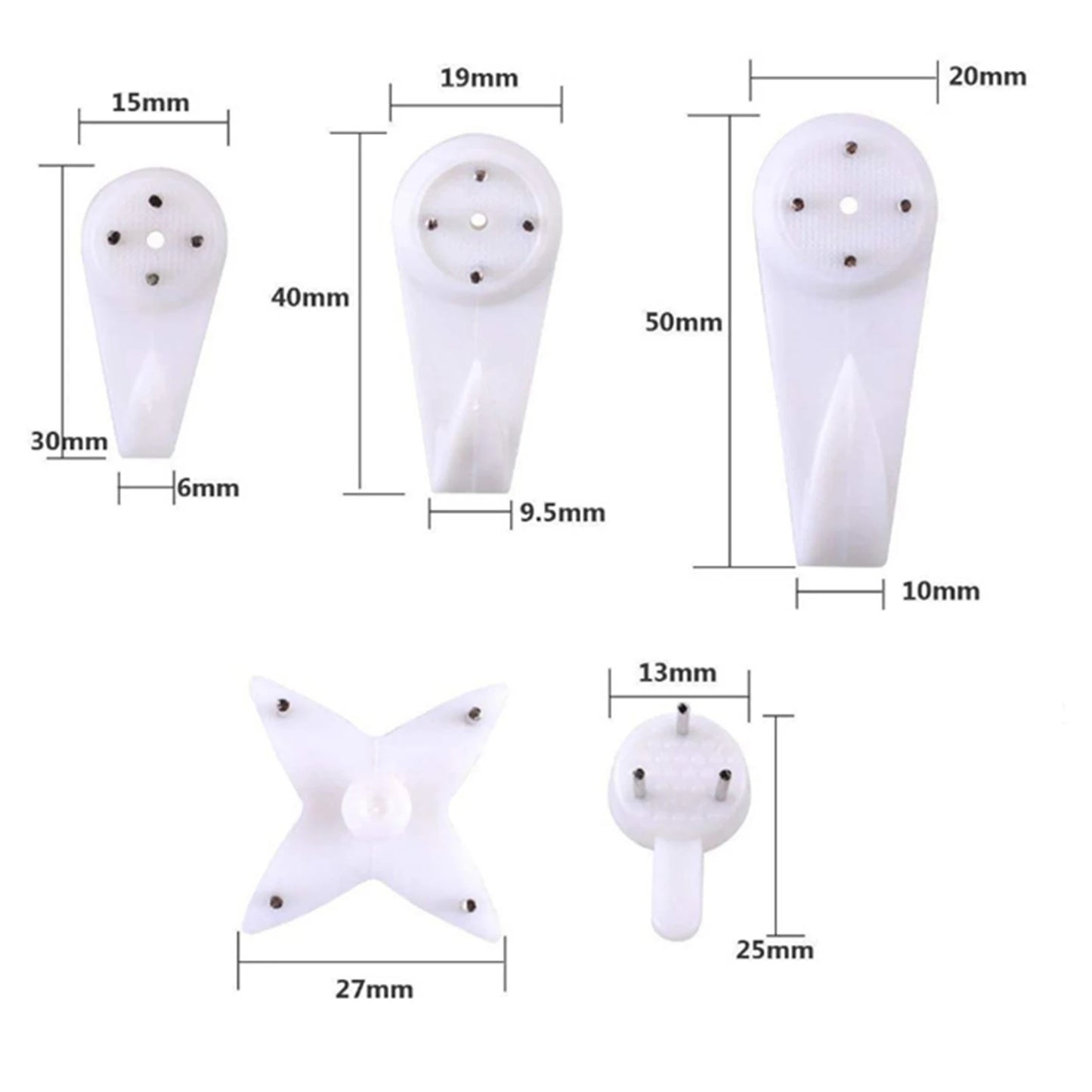 40 Pcs Invisible Nail Screws Wall Hooks No Trace Picture Hangers Traceless Multi-function Art Painting Frame Hanger