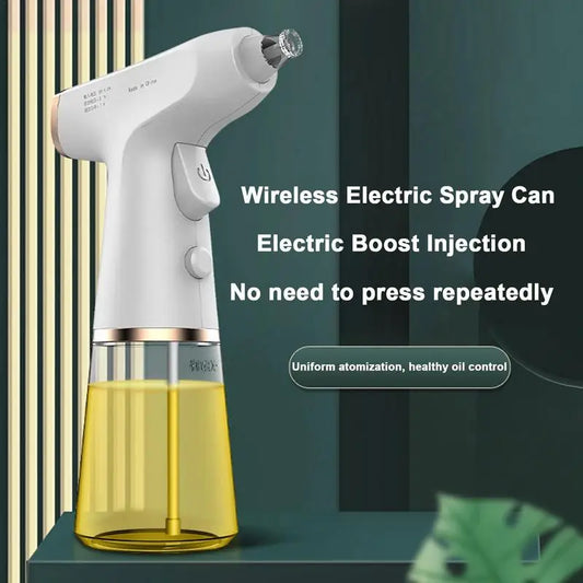 Electric Oil Sprayer Kitchen Utensils Oil Sprayer USB Charging BBQ Novelty Accessories Dispenser Glass Bottle Olive Oil Sprayer