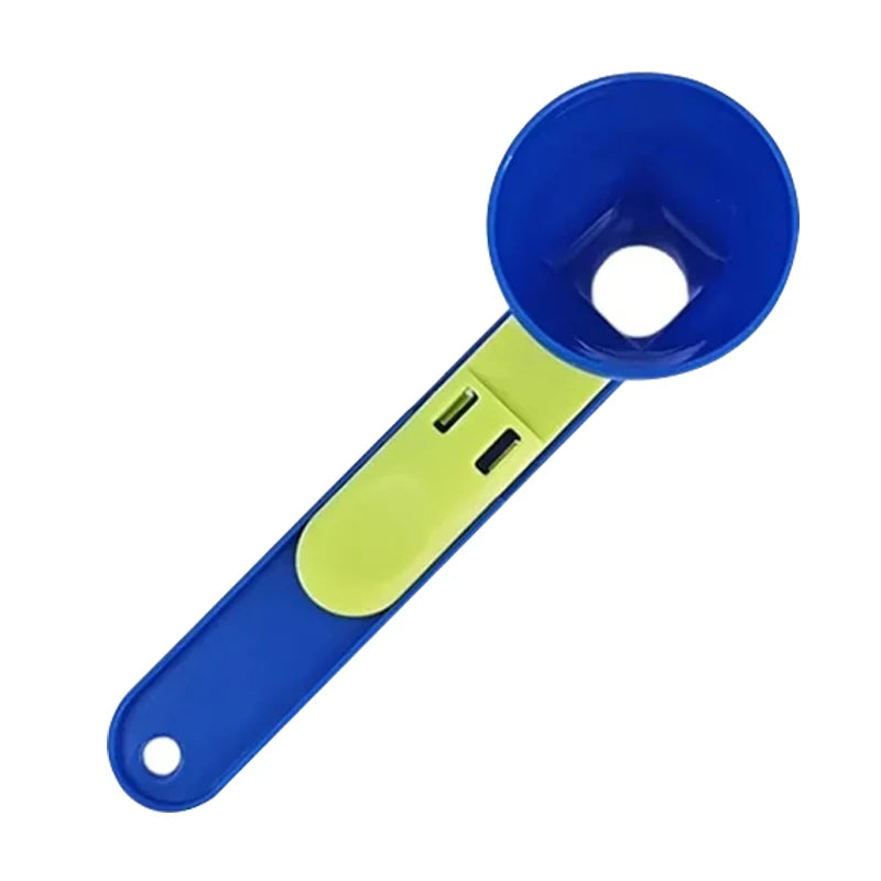 2PCS 2-in-1 Measuring Scoop with Funnel Kitchen Spoons Funnel Scoop for Coffee Measuring Protein Flour Powder Funnel
