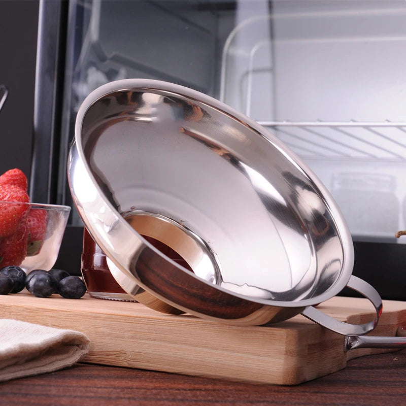 Stainless Steel Wide Mouth Funnel Canning Hopper Filter Food Pickles Jam Funnel Multi-function Wine Funnel Kitchen Gadgets