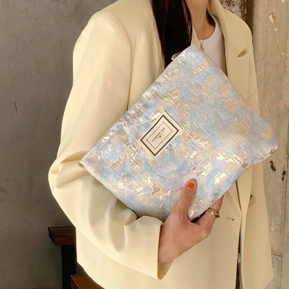 Storage Organizer Floral Puffy Quilted Makeups Bags Flower Printed Cosmetic Pouch Large Travel Cosmetics Bag Makeup Accessory