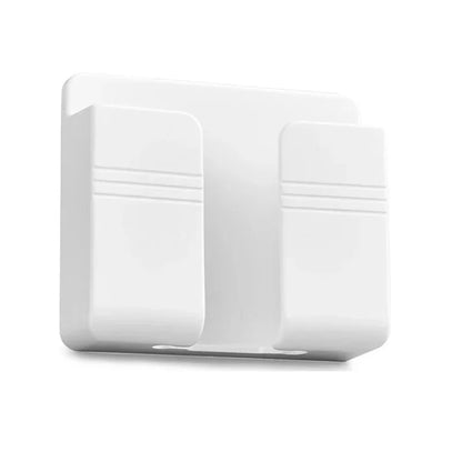 2 In 1 Wall-mounted Mobile Phone Remote Control Storage Box Multifunctional Punch-free Storage Rack Wall Debris Storage Holders