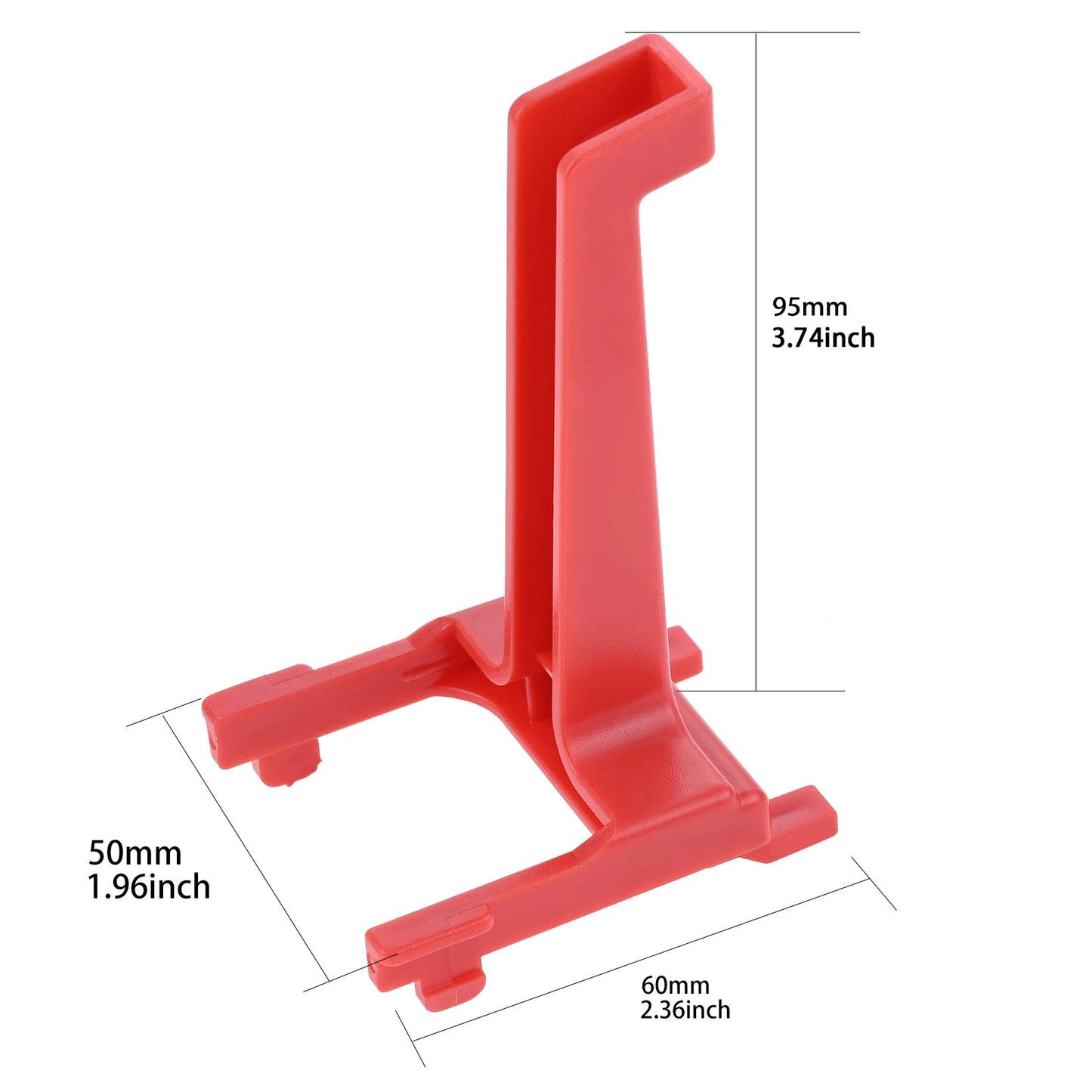 1pc Hole Plate Hook Red Plastic ABS Pegboard Hanger Tool Holder Wall Mounted Display Rack Hardware Storage Garage Organization