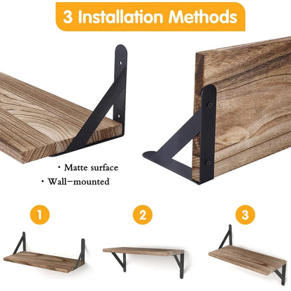 1Pc SINGLE Wooden Wall Floating Shelves, Shelves for Wall Décor, Bathroom Storage, Bedroom, Living Room