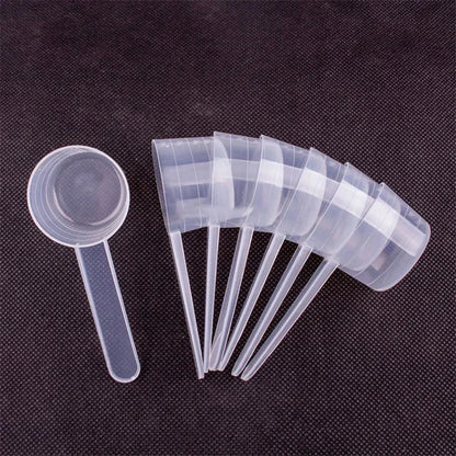 5PCS Transparent PP Plastic Measuring Cup Flat Bottom Graduated Measuring Spoon Baking Tool Graduated Facial Mask Spoon 30-70ml