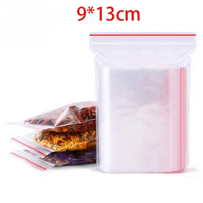 100/300 Pcs Mini Self Sealing Bag Resealable Vacuum Transparent Plastic Sealing Bags Clear Poly Kitchen Food Storage Organize