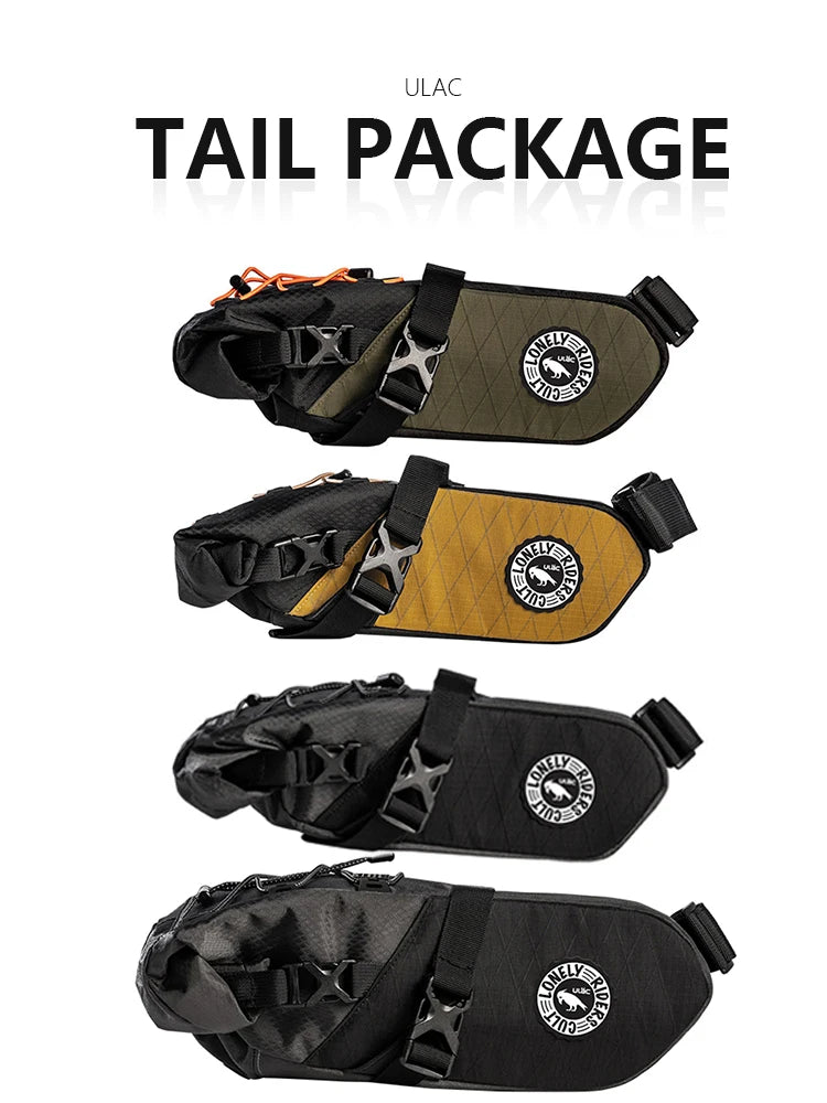 (ULAC)16L Waterproof Bicycle Saddle Bag Large Capacity Rear Seat Pack for Long Distance Cycling High-Vis Tail bag RADTAIL GT PRO
