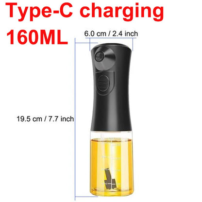 Electric Oil Sprayer Kitchen Utensils Oil Sprayer USB Charging BBQ Novelty Accessories Dispenser Glass Bottle Olive Oil Sprayer