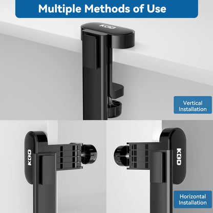 KDD 2 in 1 Replaceable Cup Holder Under Desk Clamp Headphone Stand Rotatable Headset Hanger Cup & Headset Storage