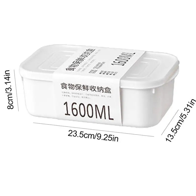350/700/800/1600ml capacity Portable Refrigerator Freezer Organizers With Scale Food Fruit Storage Box For Fridge Food Storage