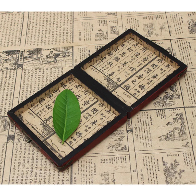 Antique Chinese Storage Box Square Box Classic Jewelry Packing Box Wooden PU Box Antique Portable Home Storage Box Gifts