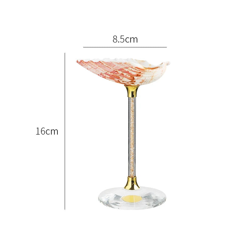 Ahunderjiaz-Natural Conch Scallop Shell Glasses, Light Luxury Decorative Ornaments, Kitchen Drinkware Set, Home Decoration