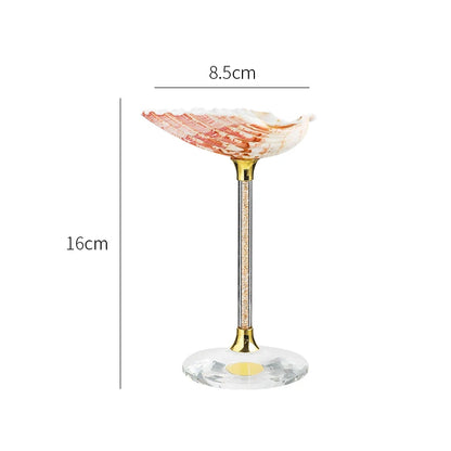 Ahunderjiaz-Natural Conch Scallop Shell Glasses, Light Luxury Decorative Ornaments, Kitchen Drinkware Set, Home Decoration