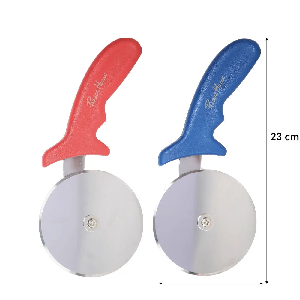 PizzAtHome Stainless Steel Pizza Cutter Pizza Knife Smooth Rotating Pizza Slicer Wheel Round Knife Pasta Cutter Baking Tools
