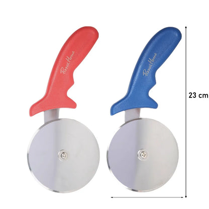 PizzAtHome Stainless Steel Pizza Cutter Pizza Knife Smooth Rotating Pizza Slicer Wheel Round Knife Pasta Cutter Baking Tools