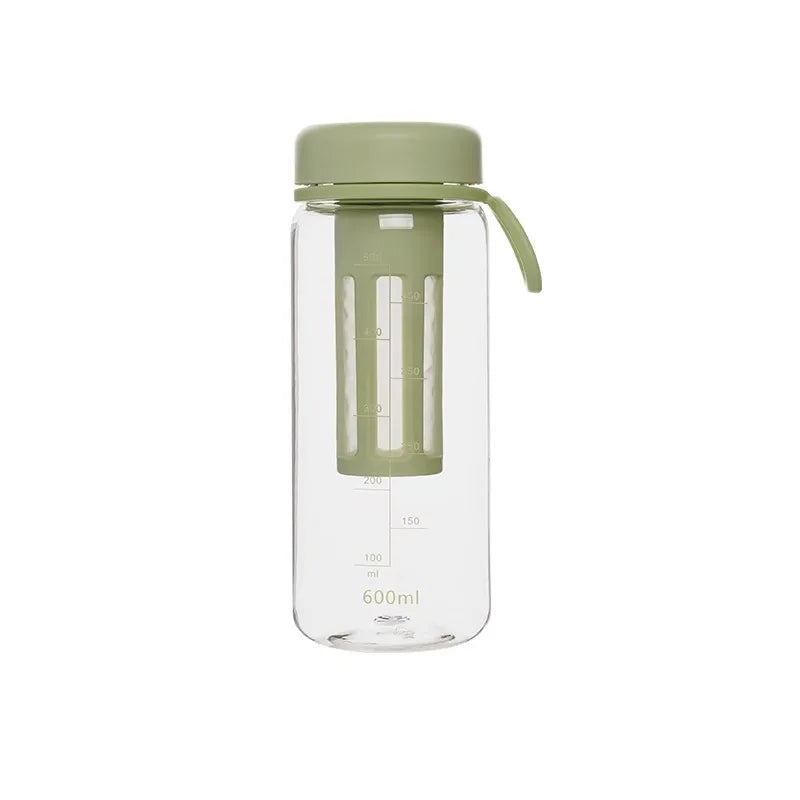 watchget Cold Brew Coffee Maker Travel Tumbler Portable Iced Coffee & Tea Infuser with Silicone Handle/Airtight Lid, Green/White