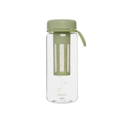 watchget Cold Brew Coffee Maker Travel Tumbler Portable Iced Coffee & Tea Infuser with Silicone Handle/Airtight Lid, Green/White