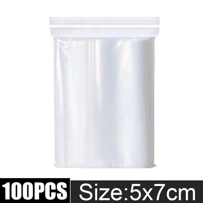 Thicken Zipper Sealed Bags Clear Plastic Storage Bag for Small Jewelry Food Packing Reclosable Zippers Sealing Pouch Wholesale
