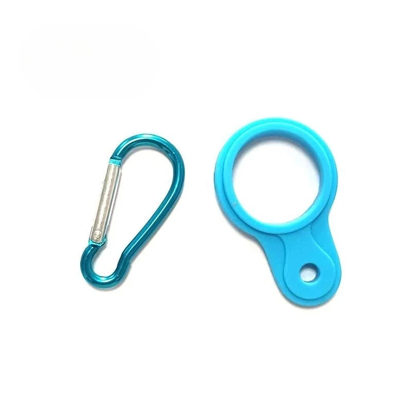 Portable Outdoor Carabiner Silicone Water Bottle Buckle Sports Bottle Buckle Kettle Clip Hook Tool Silicon Cup Holder