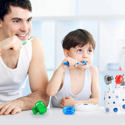 5PCS Travel Toothbrush Head Covers Toothbrush Protector Cap Brush Pod Case Protective Portable Plastic Clip For Household Travel