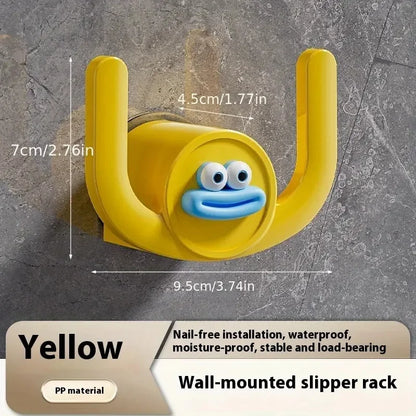 1Pc Cartoon Slippers Hook Bathroom Slipper Rack Shower Storage Organizer Shoe Holder Drainage Stand for Bathrooms and Bedrooms