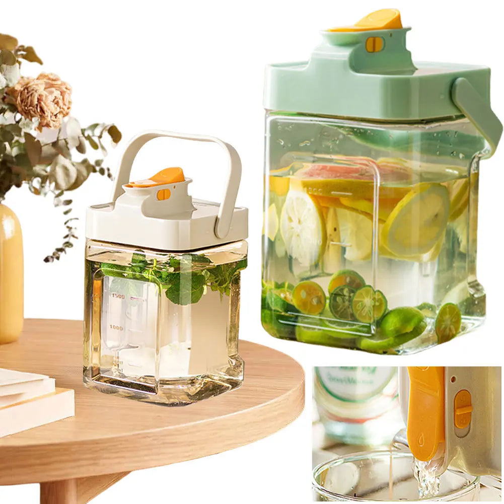 2.3L Beverage Dispenser with Spigot Refrigerator Beverage Liquid Drink Container Water Container for Party Picnic