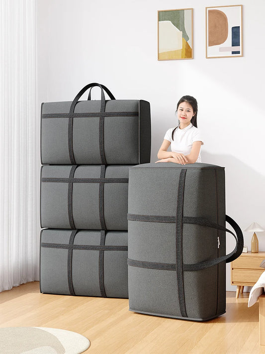 1pc Oxford cloth wardrobe storage bag Heavy duty tote bag cotton quilt storage bag Clothing moving bag