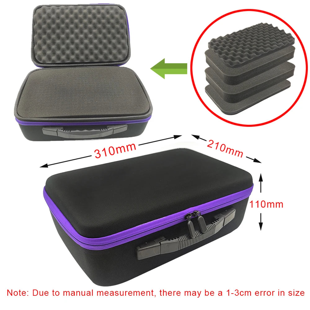 Shockproof Tools Case With Foam Waterproof EVA Storage Bags Hard Zipper Bag For Drill Tool Kit Carry Case Box For Camera