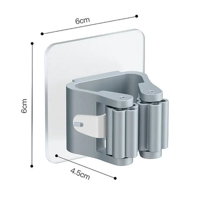 4PCS Wall Mounted Mop Organizer Holder Wall-Mounted Waterproof Mop Storage Rack Broom Hanger Hooks Household Tools