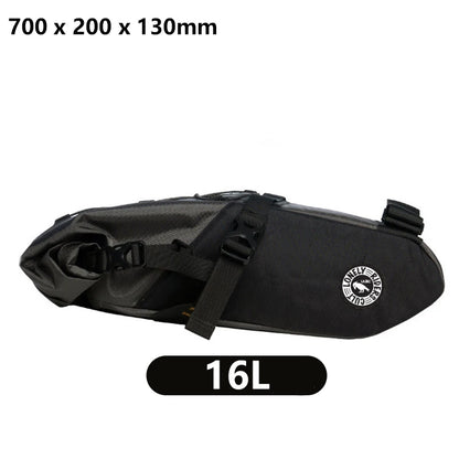 (ULAC)16L Waterproof Bicycle Saddle Bag Large Capacity Rear Seat Pack for Long Distance Cycling High-Vis Tail bag RADTAIL GT PRO