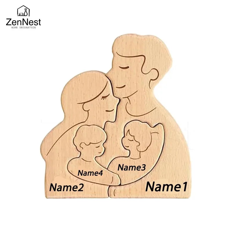 Custom Name Wooden Home Decorations, Personalized Home Puzzles, Warm Home Decorations, Mother's Day Father's Day Warm Gifts