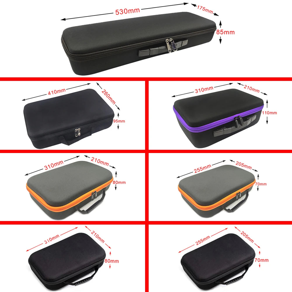 Shockproof Tools Case With Foam Waterproof EVA Storage Bags Hard Zipper Bag For Drill Tool Kit Carry Case Box For Camera