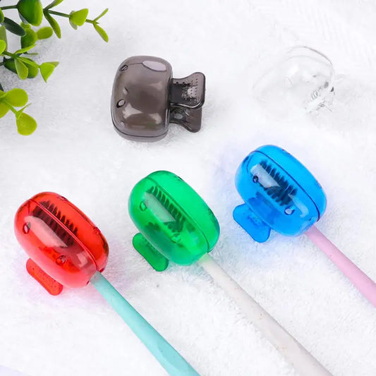 5PCS Travel Toothbrush Head Covers Toothbrush Protector Cap Brush Pod Case Protective Portable Plastic Clip For Household Travel
