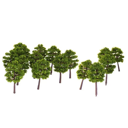 40pcs Deep Green Model Tree For N Gauge Railway Building  Scenery Layout 5cm Green Train Railroad Architecture DIY Crafts