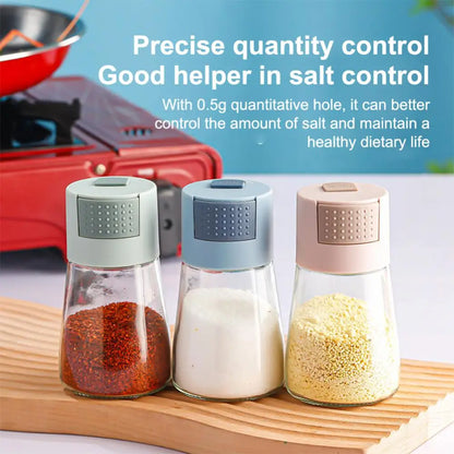 0.5g Metering Salt Shaker Push Type Salt Dispenser Salt Tank Sugar Bottle Spice Pepper Salt Shaker SpiceJar Can Seasoning Bottle