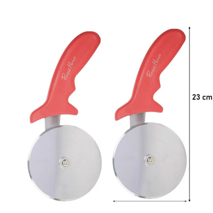 PizzAtHome Stainless Steel Pizza Cutter Pizza Knife Smooth Rotating Pizza Slicer Wheel Round Knife Pasta Cutter Baking Tools