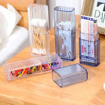 Cotton Swab Jar Cotton Swab Holder Cotton Swab Dispenser with Lid Plastic Ear Stick Swabs Holder Bathroom Storage Jars