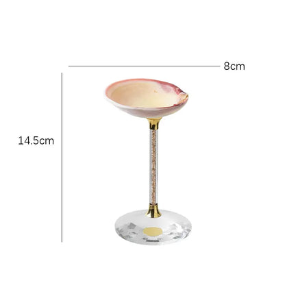 Ahunderjiaz-Natural Conch Scallop Shell Glasses, Light Luxury Decorative Ornaments, Kitchen Drinkware Set, Home Decoration