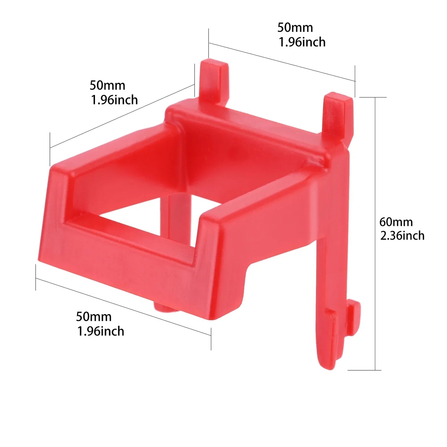 1pc Hole Plate Hook Red Plastic ABS Pegboard Hanger Tool Holder Wall Mounted Display Rack Hardware Storage Garage Organization