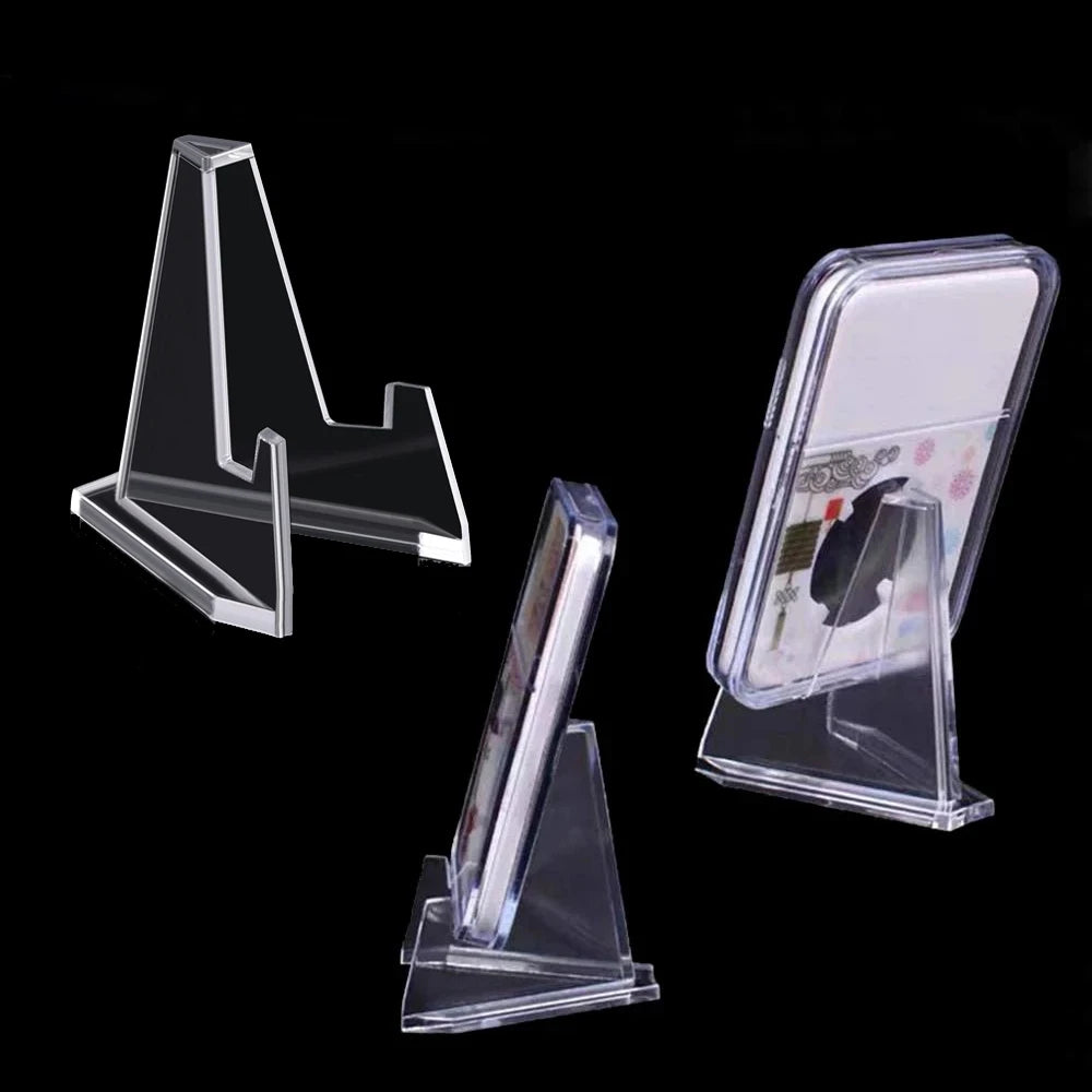Clear Acrylic Coin Display Stand Holders Small Easel Rack Commemorative Challenge Coin Capsule Holder Support