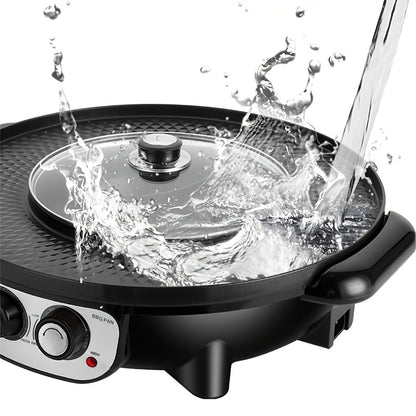 [Electric BBQ Grill Hot Pot] Smokeless Electric BBQ Grill and Hot Pot - Separable, Perfect for Home Cooking