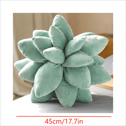 Succulent Pillow, Cute Pillows, Accent Pillows For Green Succulent Themed Home Decor, Soft Plush Cushions, Gifts For Succulent Lovers Or Kids (Dark Green) As Halloween, Chrismas Gift