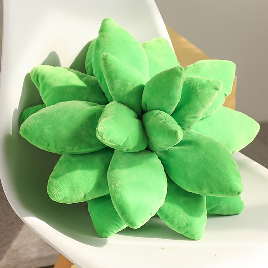 Succulent Pillow, Cute Pillows, Accent Pillows For Green Succulent Themed Home Decor, Soft Plush Cushions, Gifts For Succulent Lovers Or Kids (Dark Green) As Halloween, Chrismas Gift